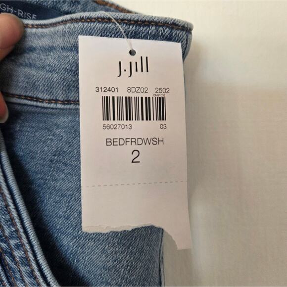 J. Jill NWT Curvy High Rise Straight Leg Ankle Bedford Wash women’s Jeans Size 2 - Picture 4 of 10
